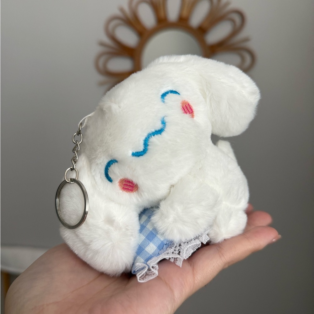 Sleeping Cinnamoroll Plush Keychain